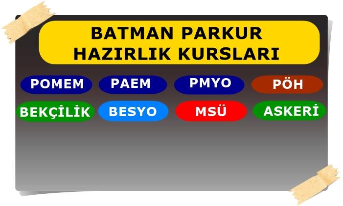 Batman Bekçilik Parkuru Bekçilik Hazırlık Kursu