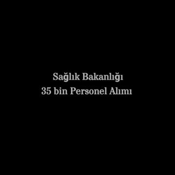 Sağlık Bakanlığı 35 bin Personel Alımı 