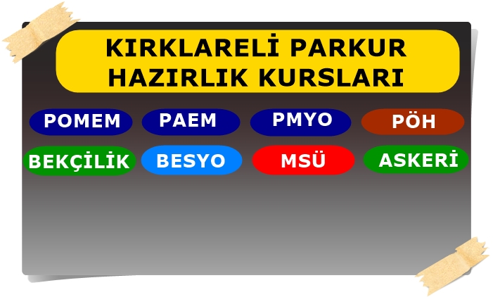 Kırklareli Pomem Parkuru Parkur Hazırlık Kursu